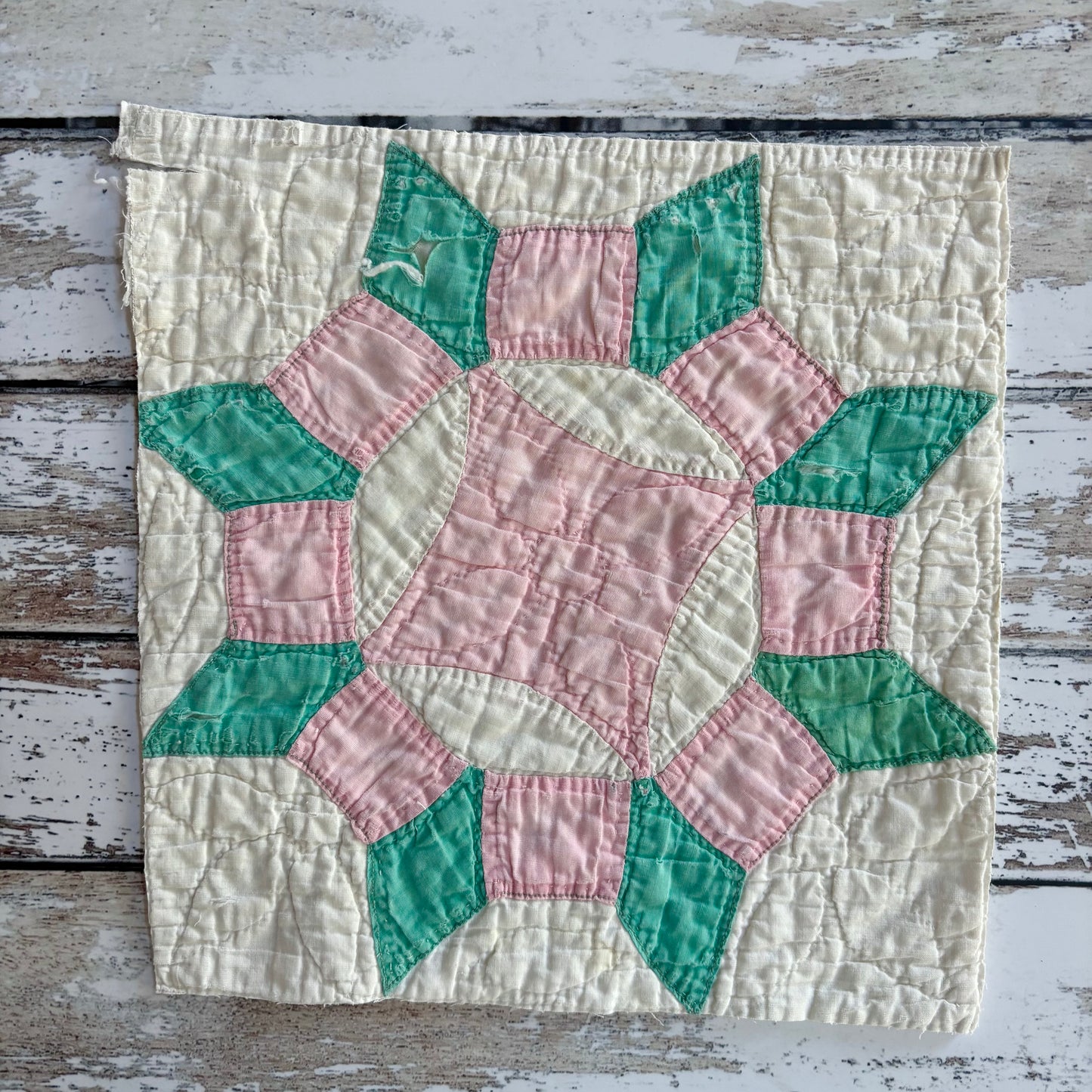 Vintage Quilt Piece (approx 9” x 9”)