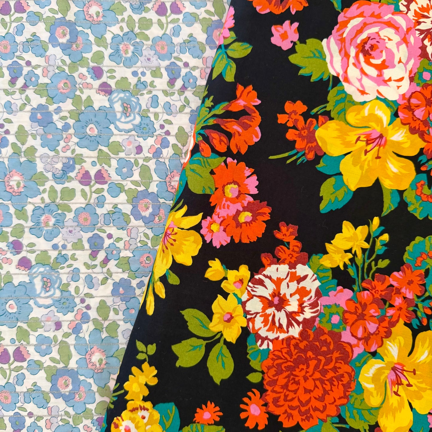 Betsy C Classic Metallic Stripe - Liberty Tana Lawn