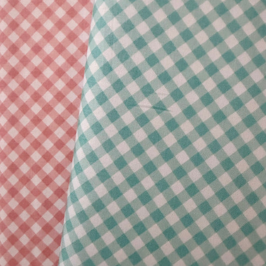 Whimsical Woodland - Diagonal Gingham in Pink - Riley Blake