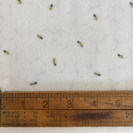 Afternoon in the Garden - Garden Bees on White