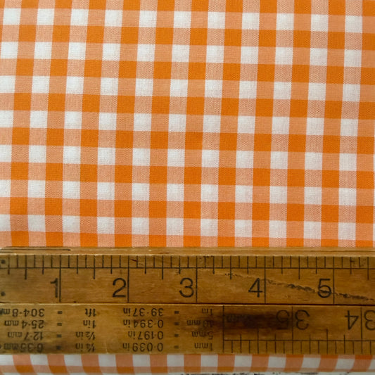Orange 1/4” Japanese Gingham