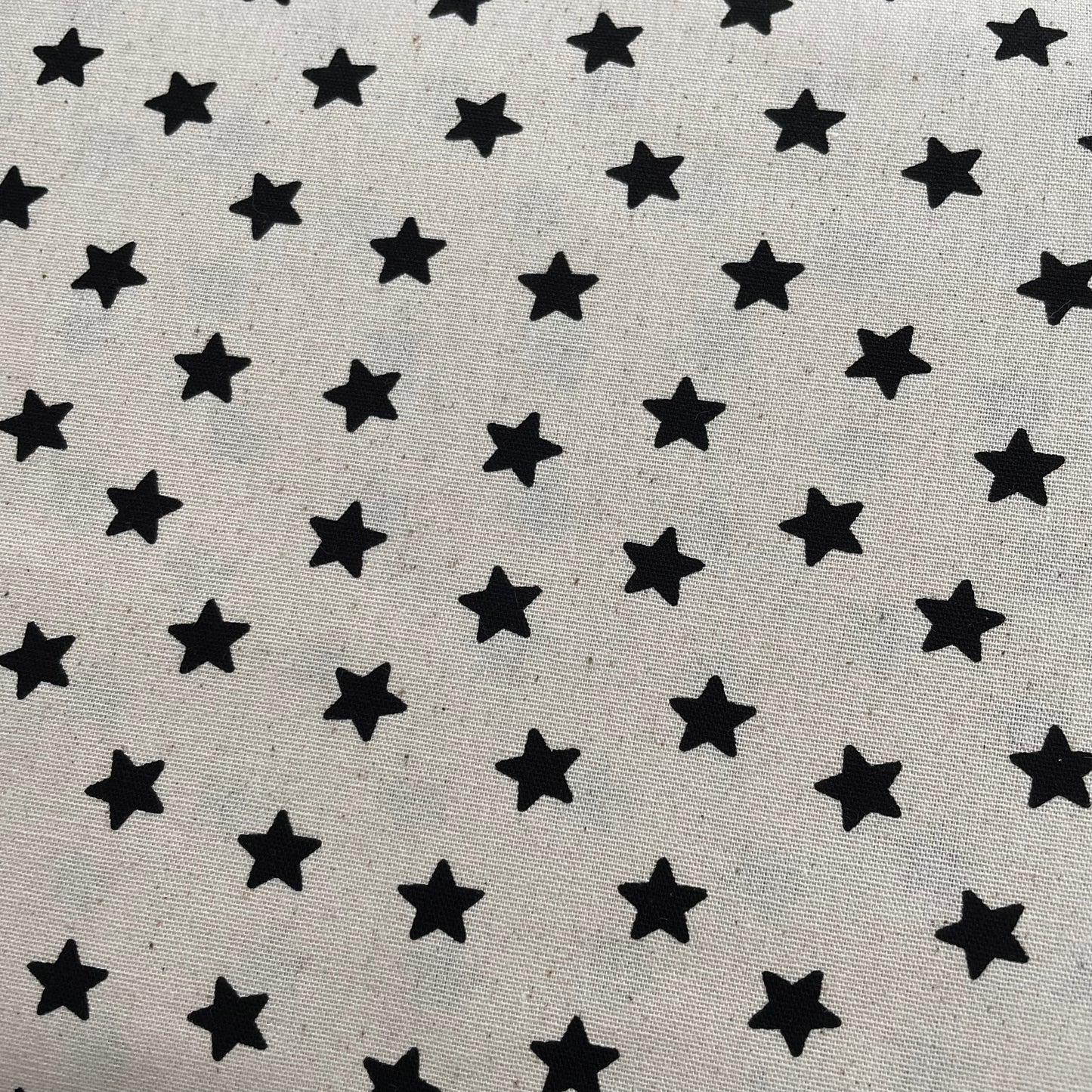 Alto Albero - Black Star on Natural - 100% Cotton Printed Sheeting