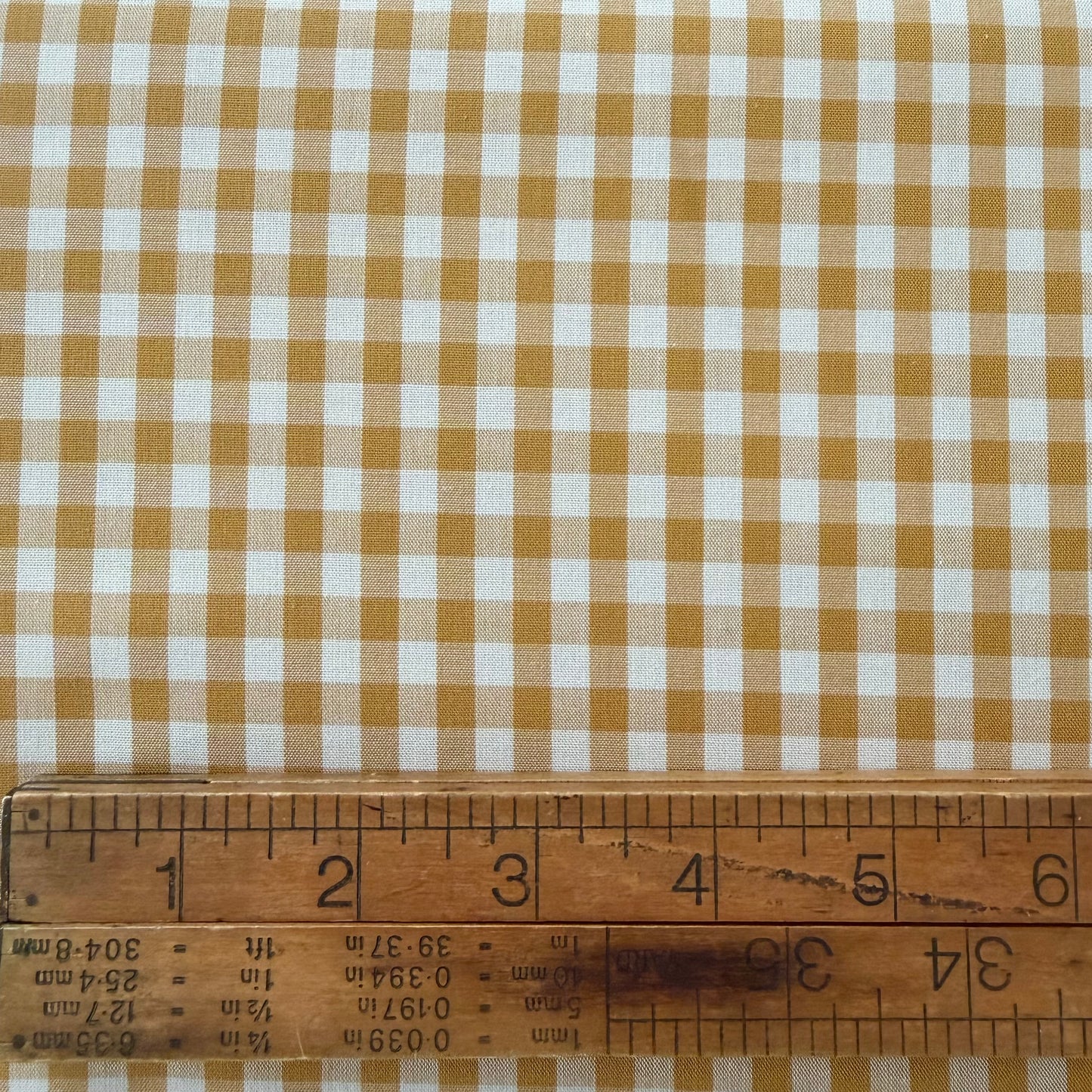 Golden - 1/4” Yarn Dyed Japanese Gingham