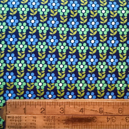 Japanese Blue Stylised Floral