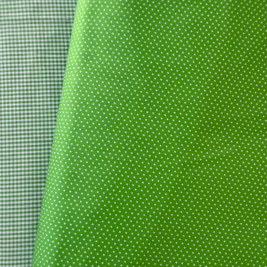 Japanese 1/16th” Green Gingham