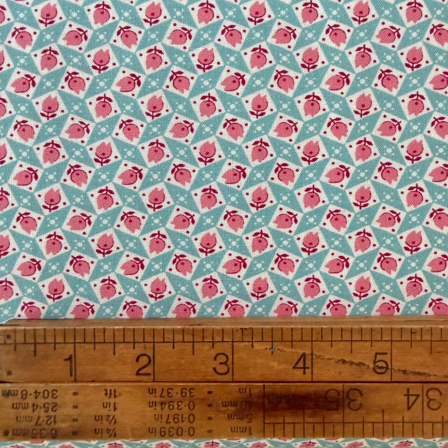 Tulips in Teal - Textile Pantry by Junko Matsuda