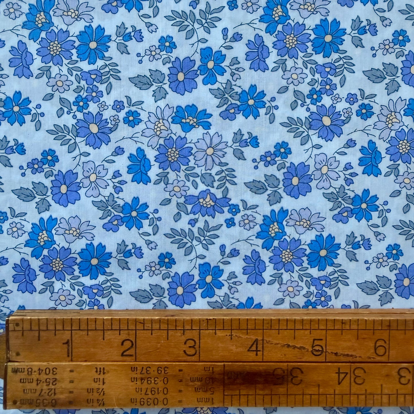 Bespoke Liberty Tana Lawn - Blue Capel Floret 036375536Y