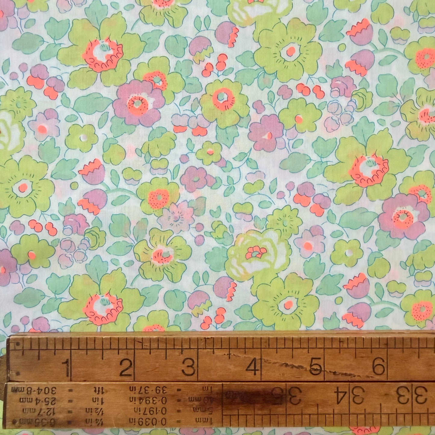 Bespoke Liberty Tana Lawn - Neon Splice Betsy