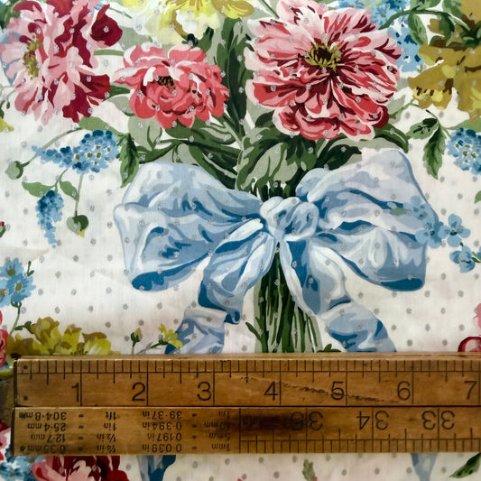 Liberty Tana Lawn - Bridgerton Bow Bouquet Spot Metallic