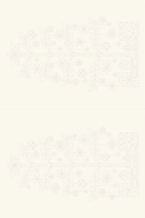Sashiko Tree Panel in Natural