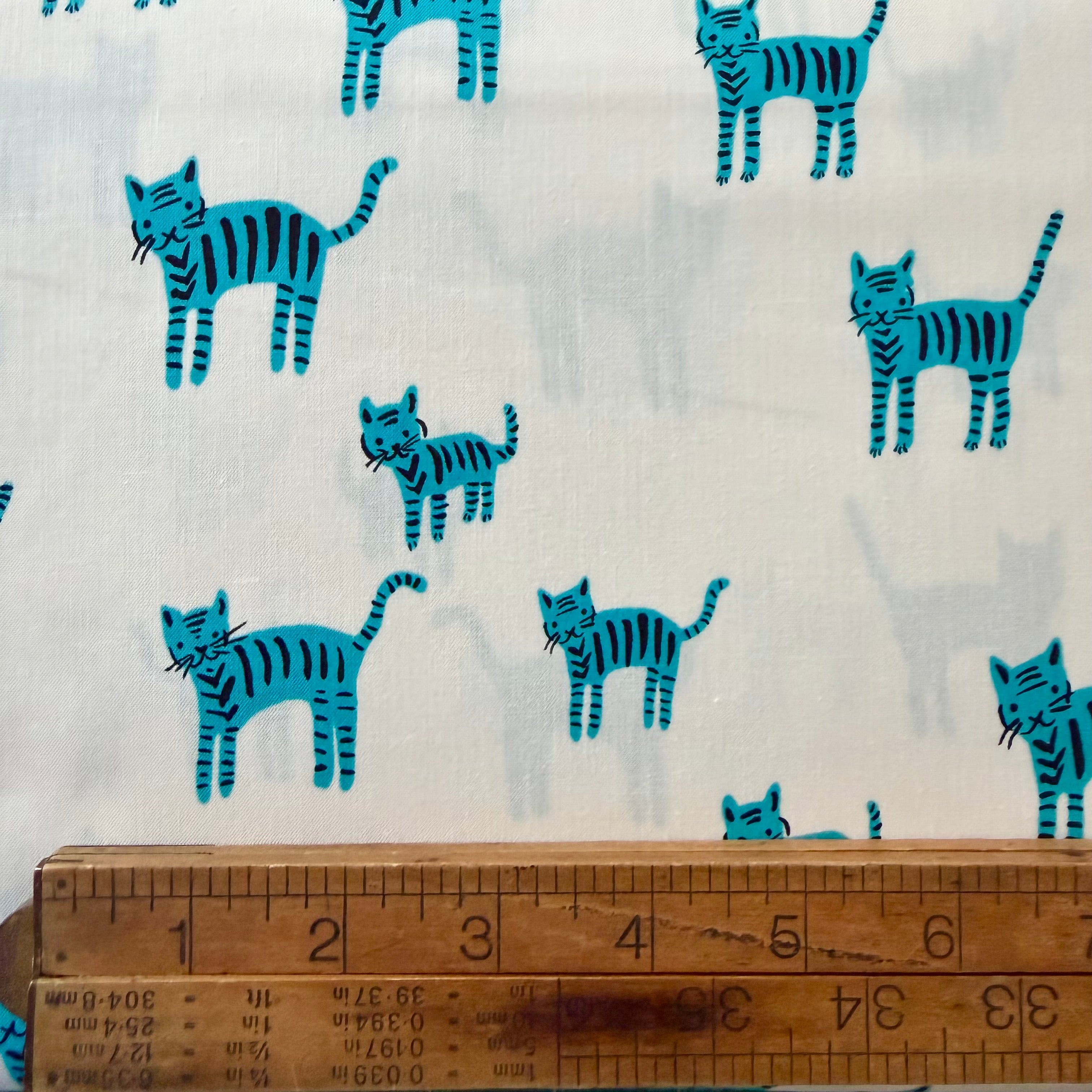 Catnap - Tiger Stripes in Turquoise - Ruby Star Society – sew.be curated
