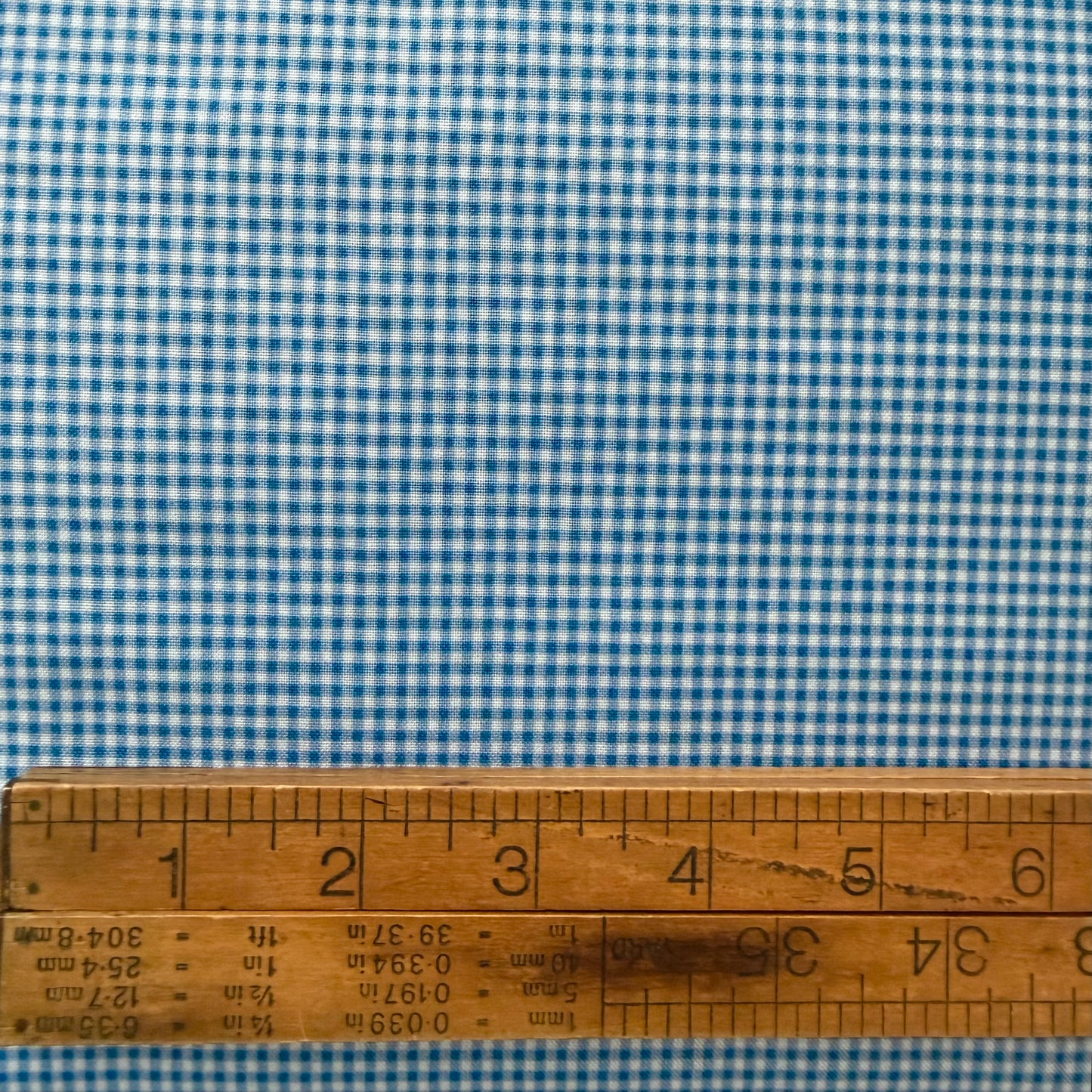 Petit Fleur Blue Gingham - by Makower Uk for Andover