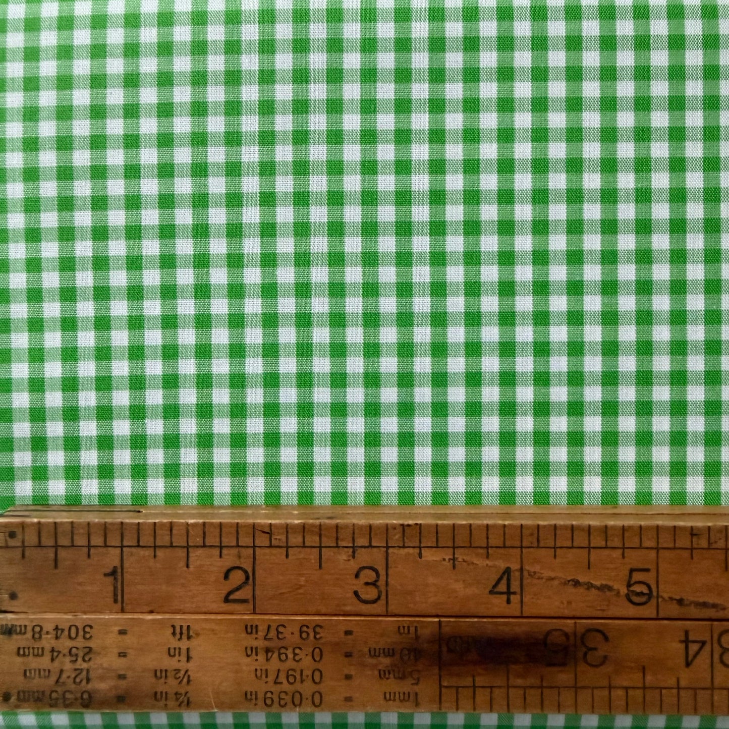 Green 1/8” Japanese Gingham