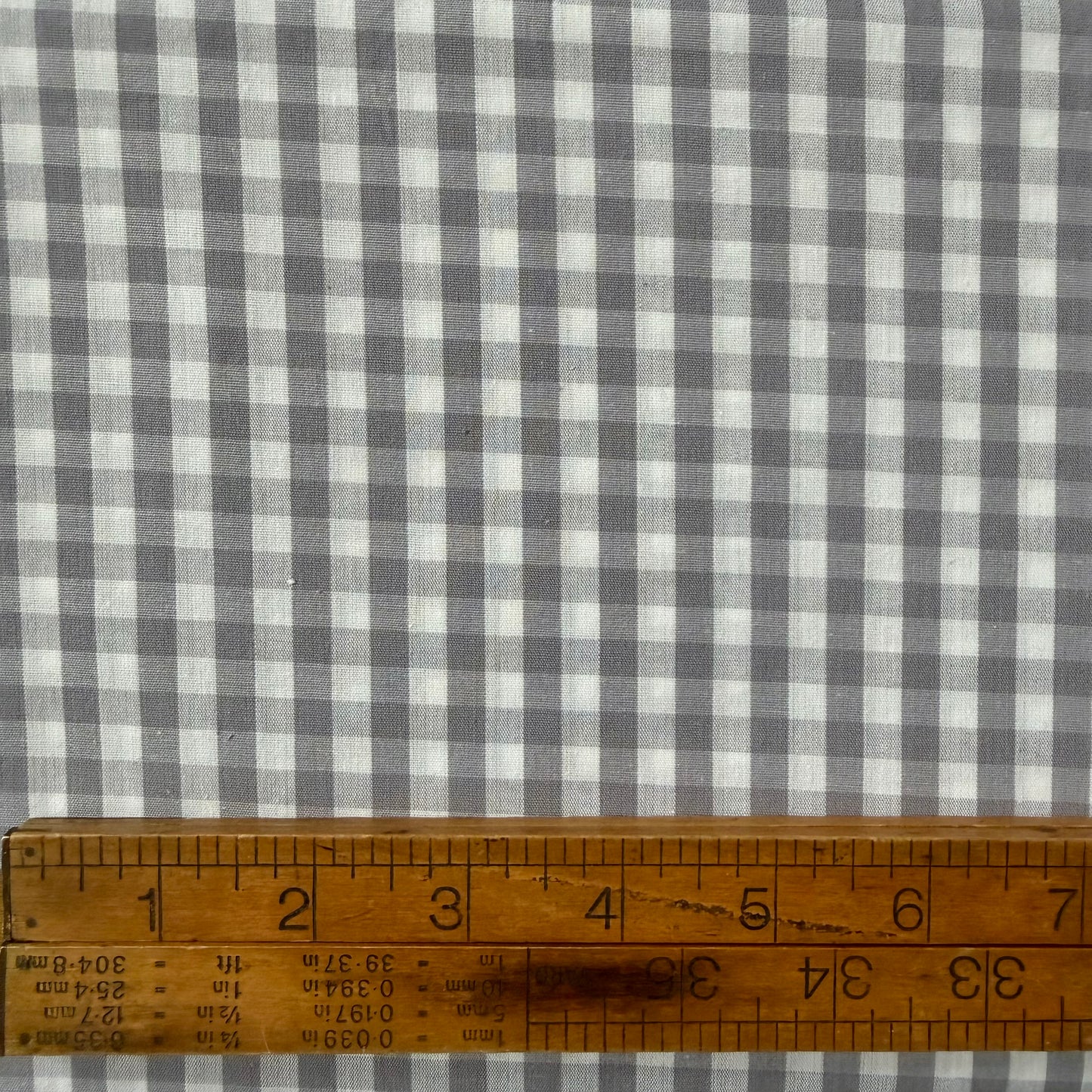 1/4” Gingham - Grey