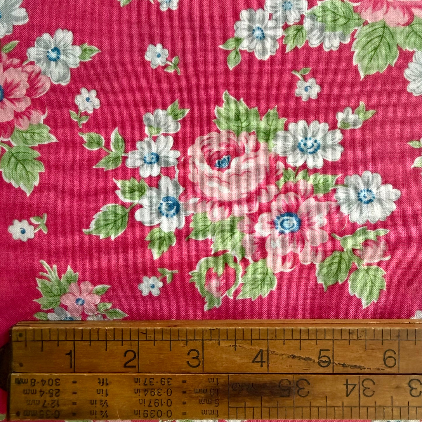 Blooming Florals in Dark Pink - A Cat Named Stitch - Moda