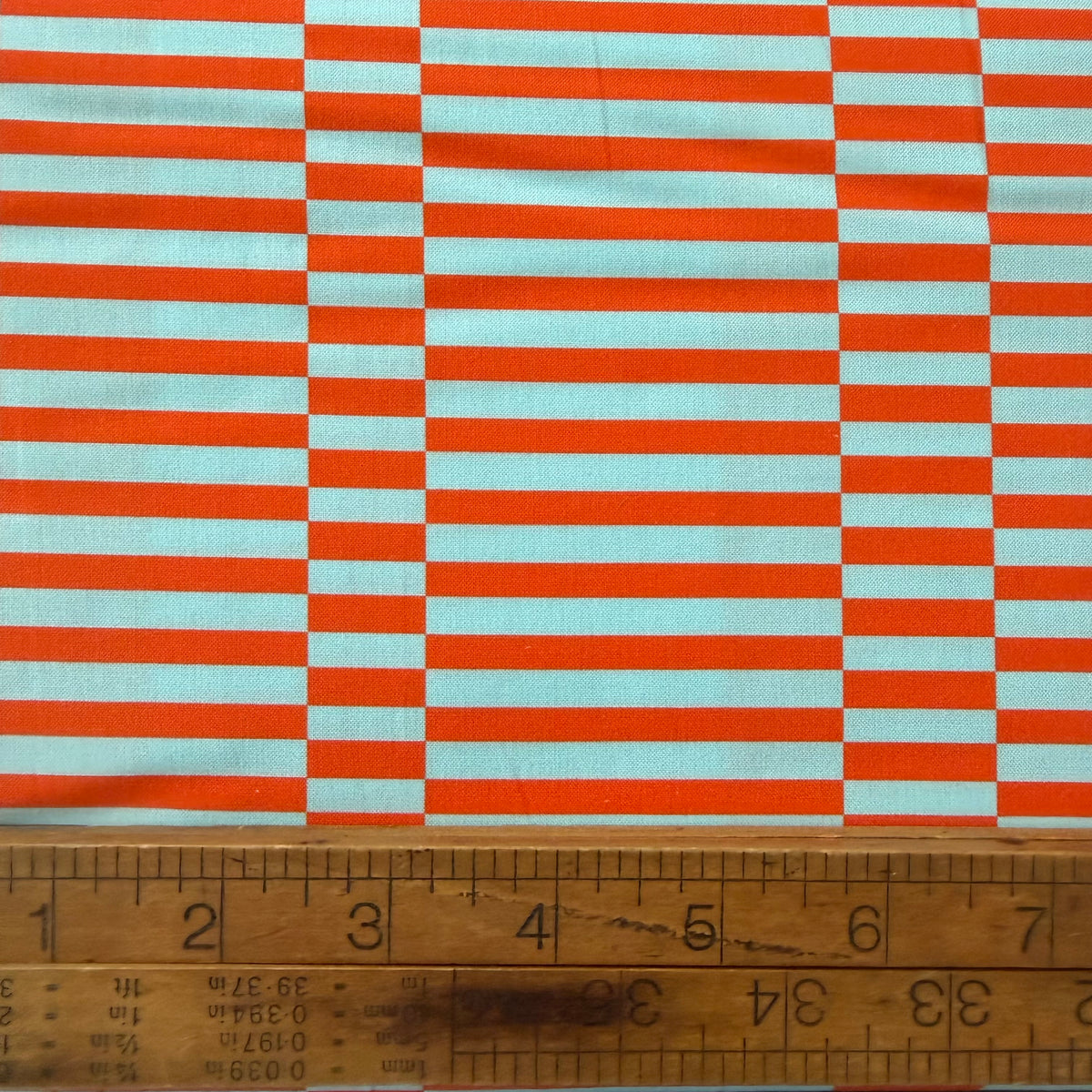 Broken Stripe in Orange / Sky - Annabels Blenders - Windham Fabrics