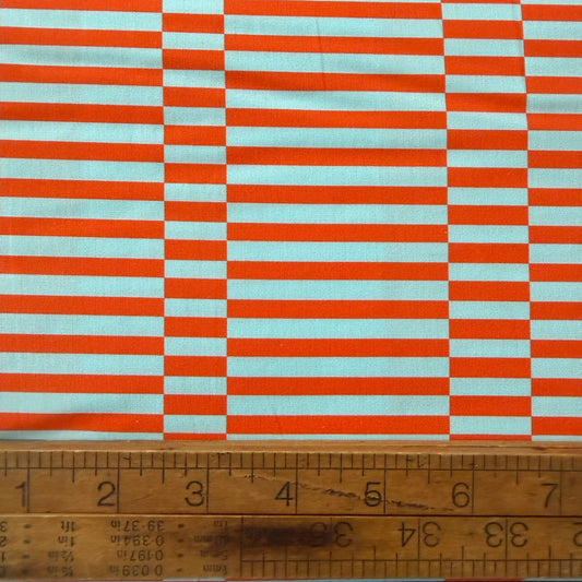 Broken Stripe in Orange / Sky - Annabels Blenders - Windham Fabrics