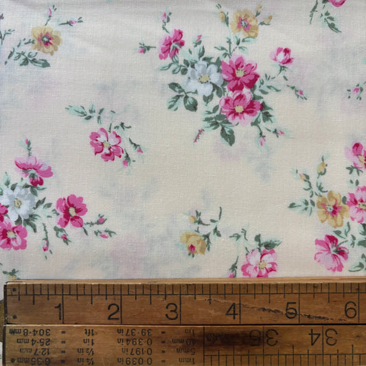 YUWA - Pink Roses on Yellow Cream