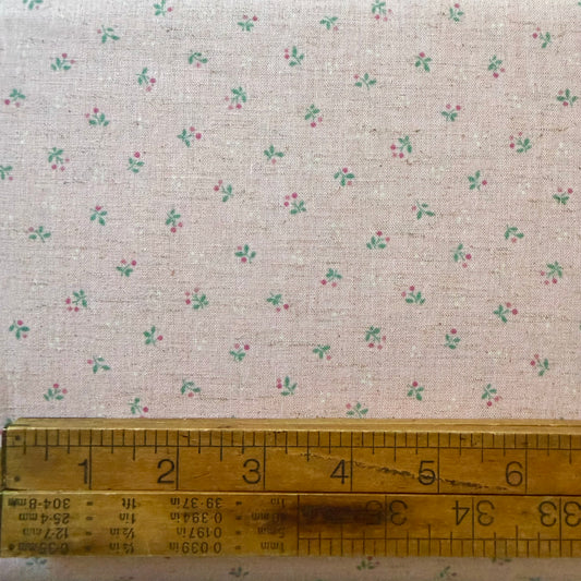 Tiny Floral Pink - Japanese Cotton / Linen Printed Sheeting