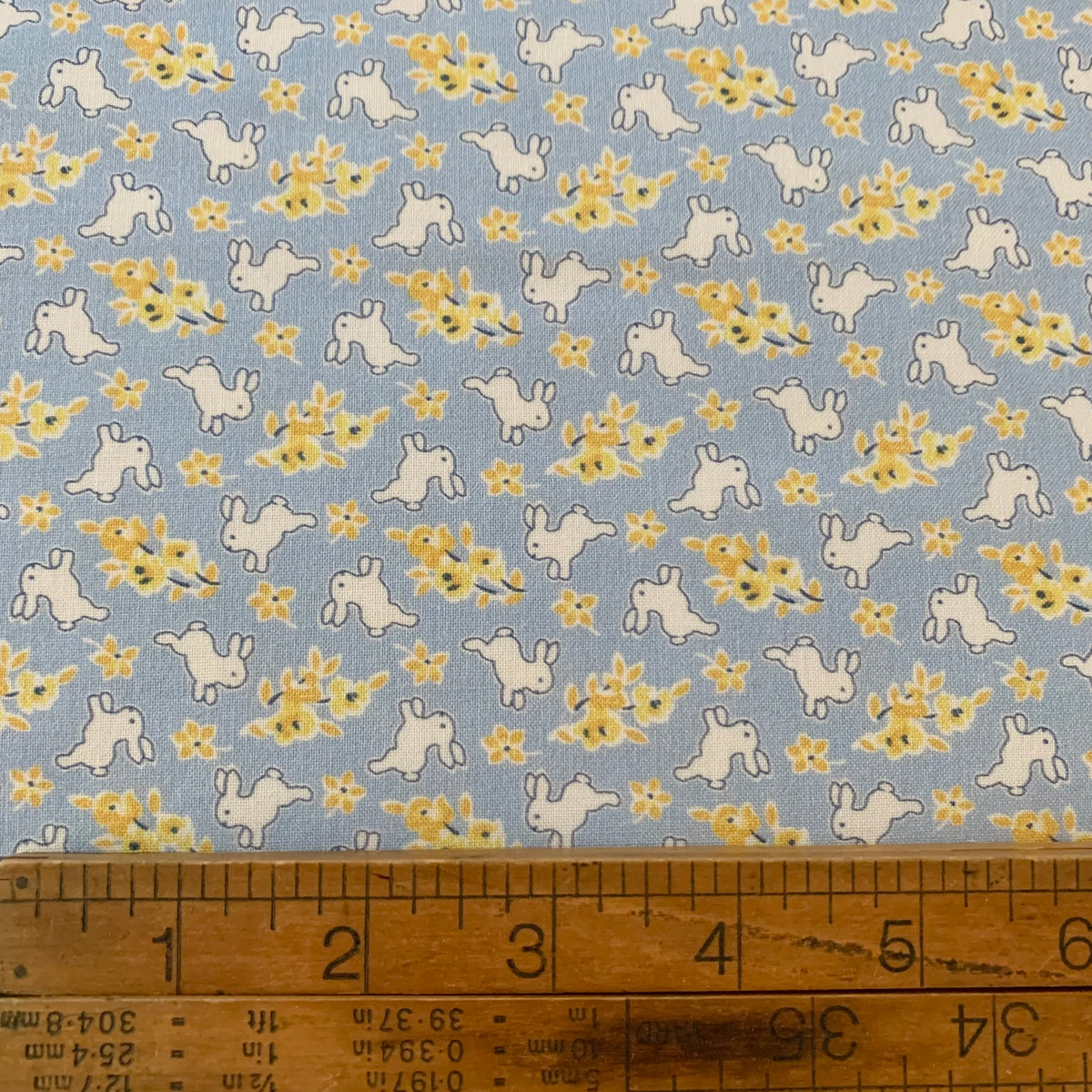 Aunt Grace Rock My Baby - Bunny in Blue - Marcus Fabrics