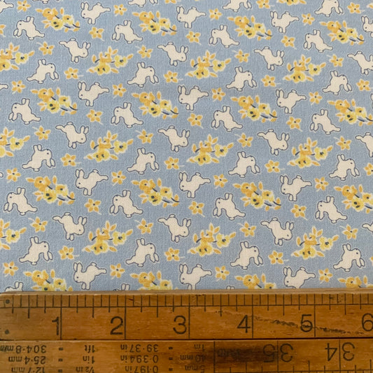 Aunt Grace Rock My Baby - Bunny in Blue - Marcus Fabrics