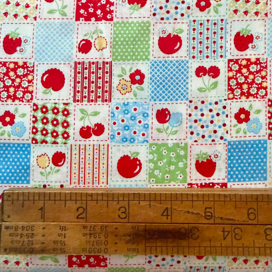 Strawberry Patchwork - Japanese Cotton by Handworks