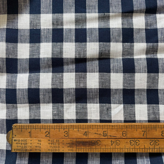 Colette Navy Linen Check