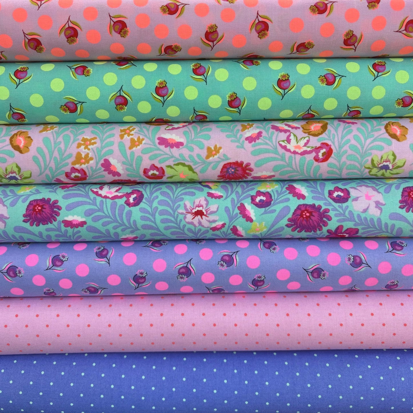 Tula Pink - Tiny Beasts Dots - Bluebell