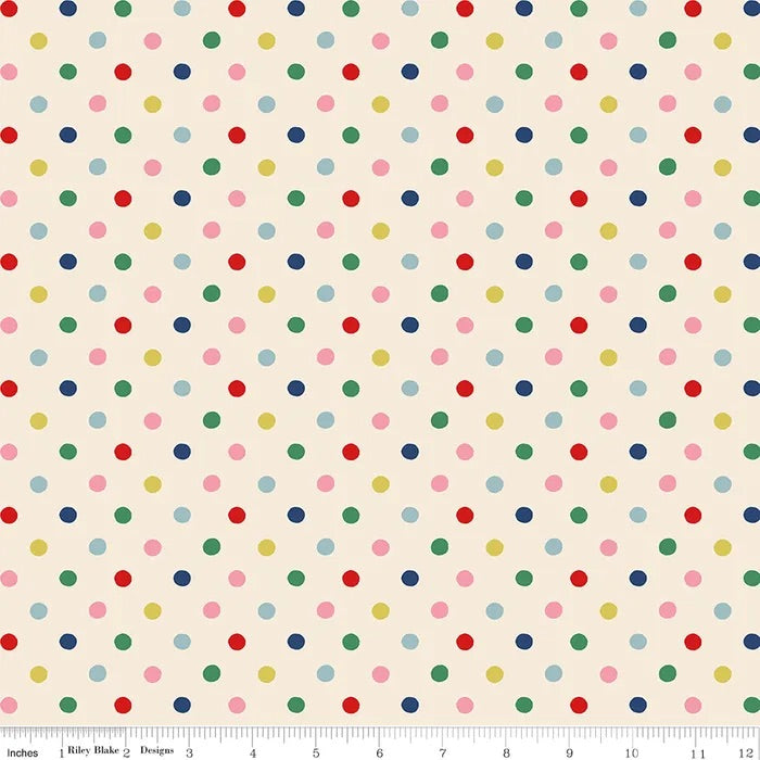 Button Spot in Multi - Cath Kidston Signature Collection for Riley Blake