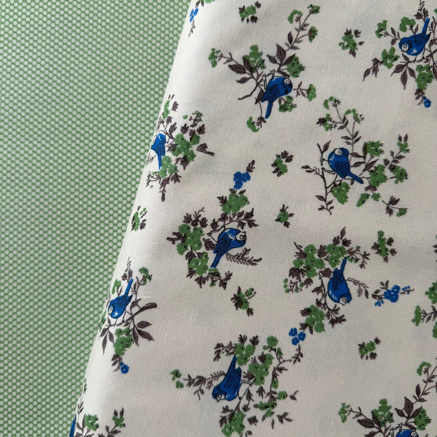 Milkwood by Judy Newman - Bluebirds of Happiness with Green Flowers