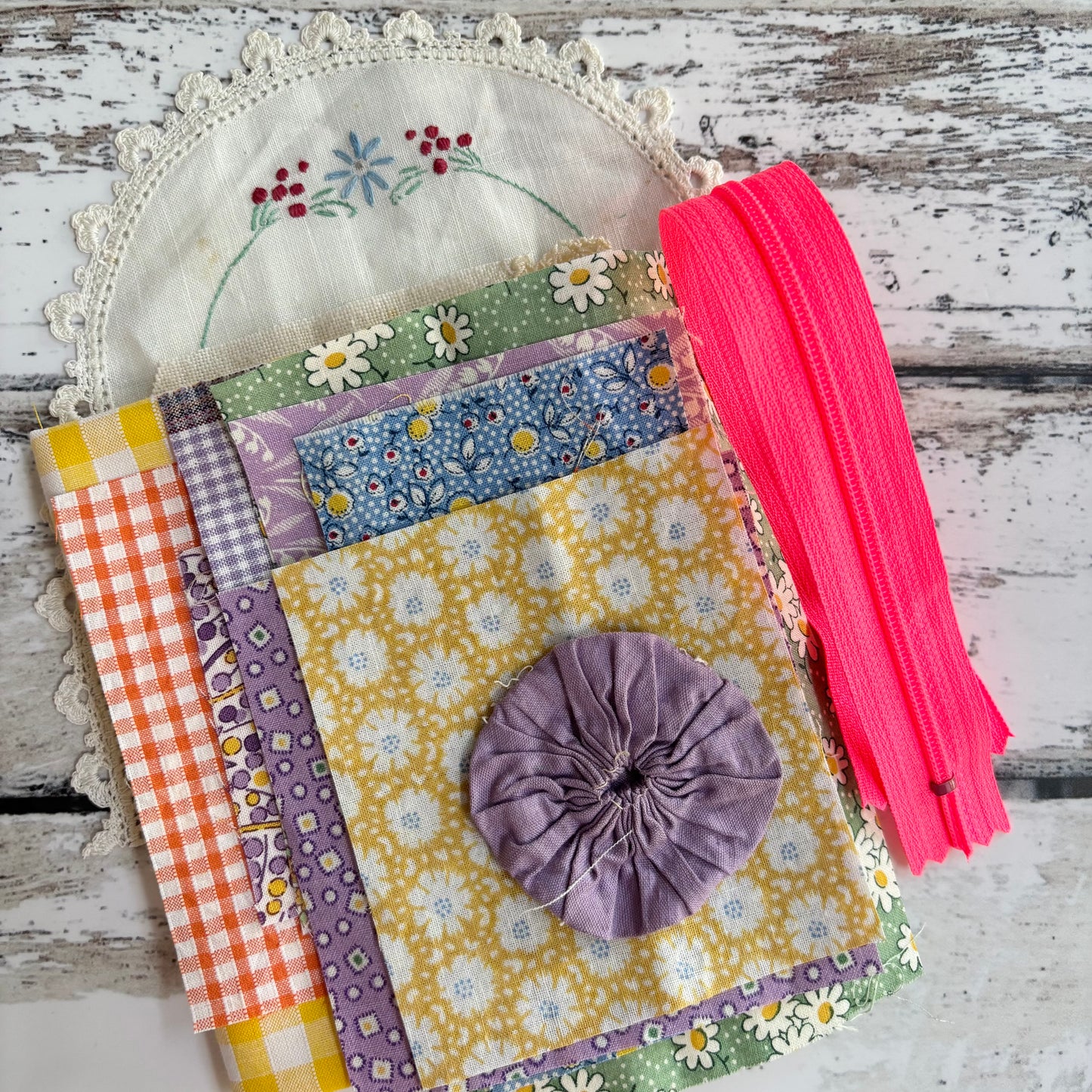 Vintage Pack for scrappy zipper pouches.