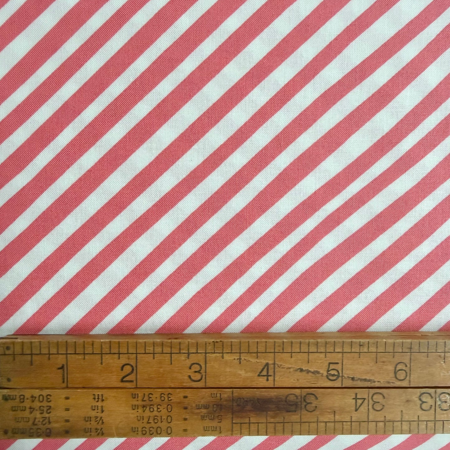 Funny Valentine - Stripes in Coral - Lizzy House for Moda