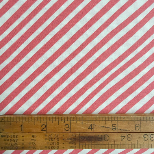 Funny Valentine - Stripes in Coral - Lizzy House for Moda