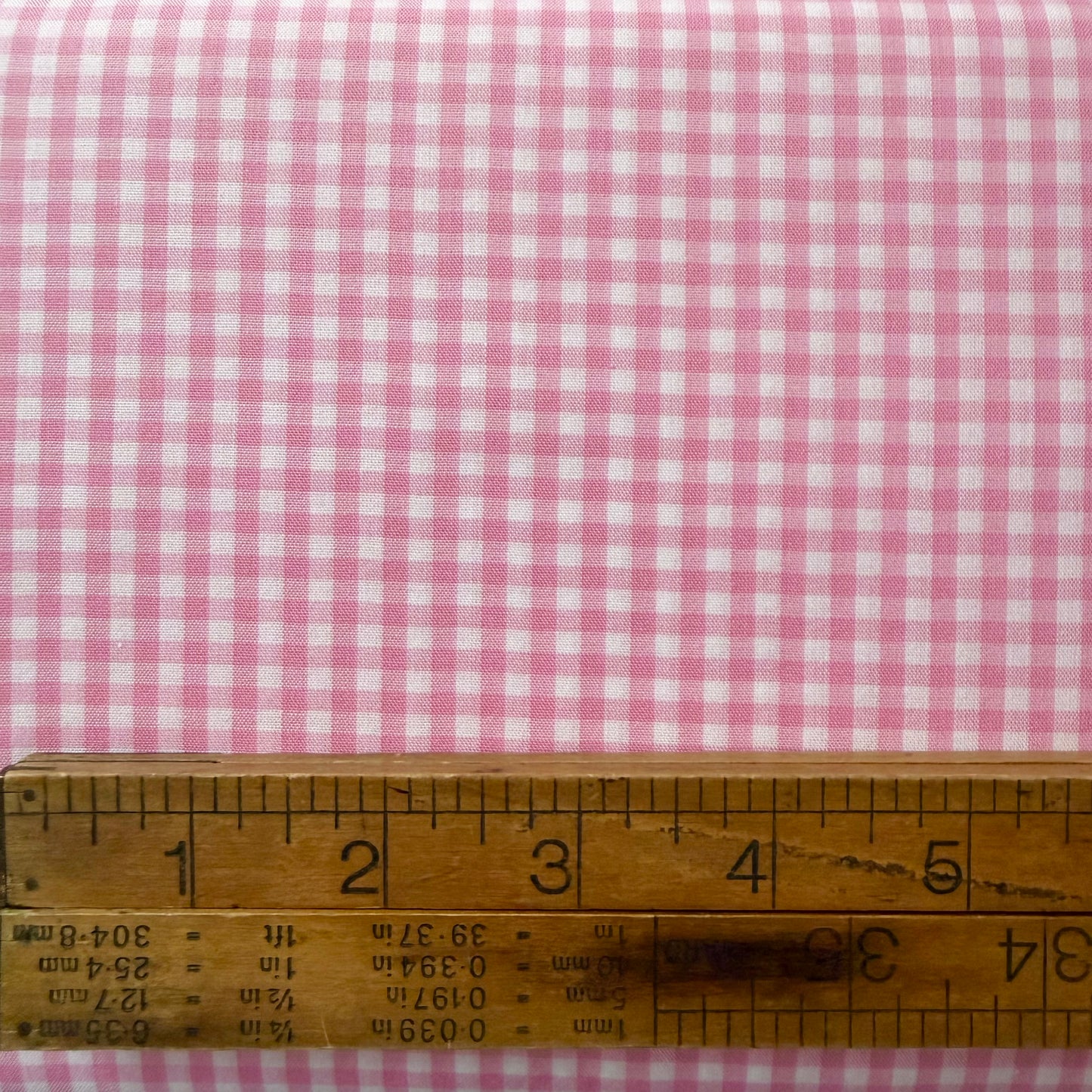 Light Pink 1/8” Japanese Gingham