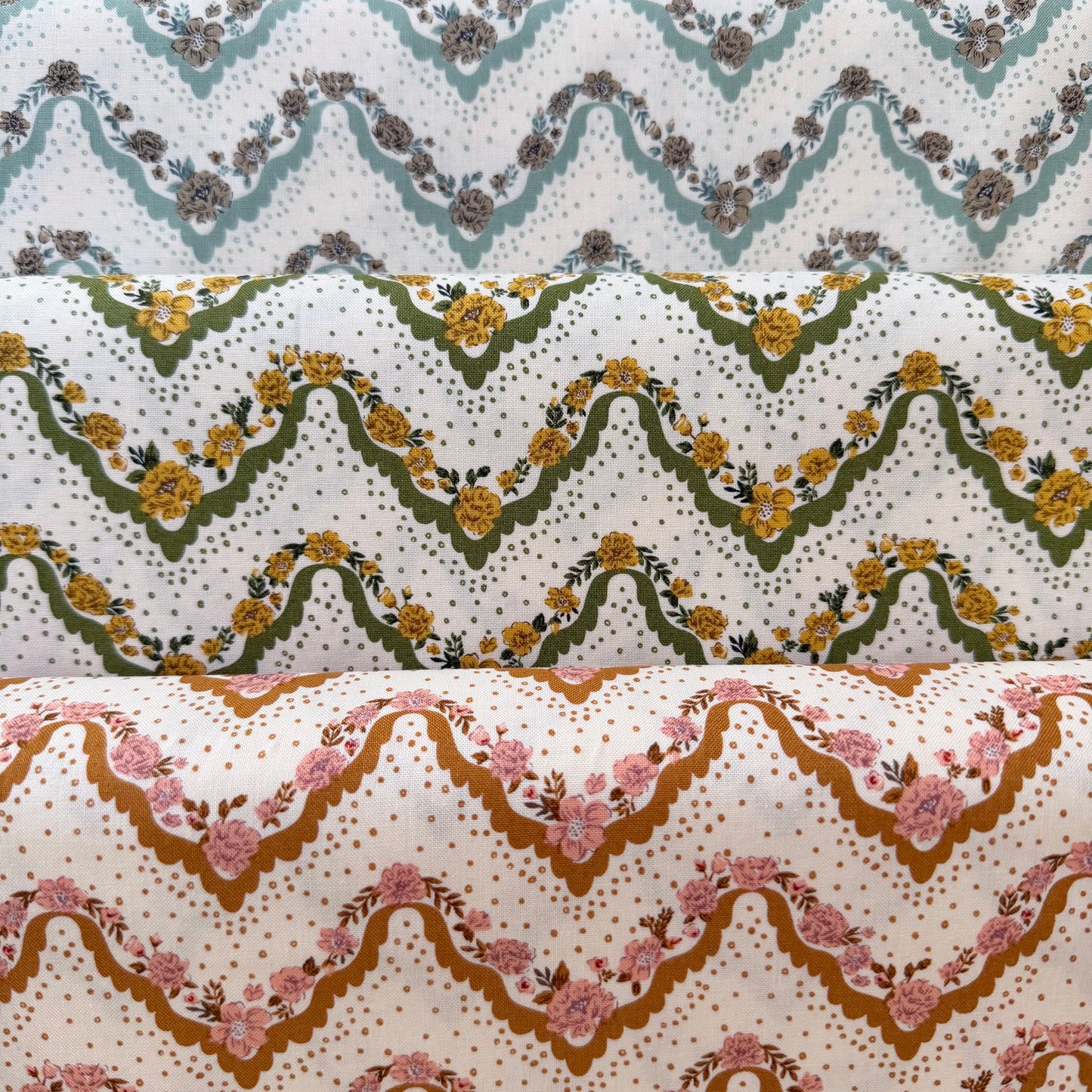 Hankie Stripes in Mist - Foraged Found & Hand Me Down by Moda