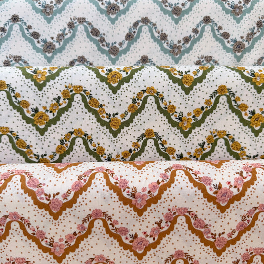 Hankie Stripes in Caramel - Foraged Found & Hand Me Down by Moda