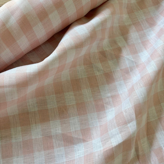 Colette Light Pink Linen Check