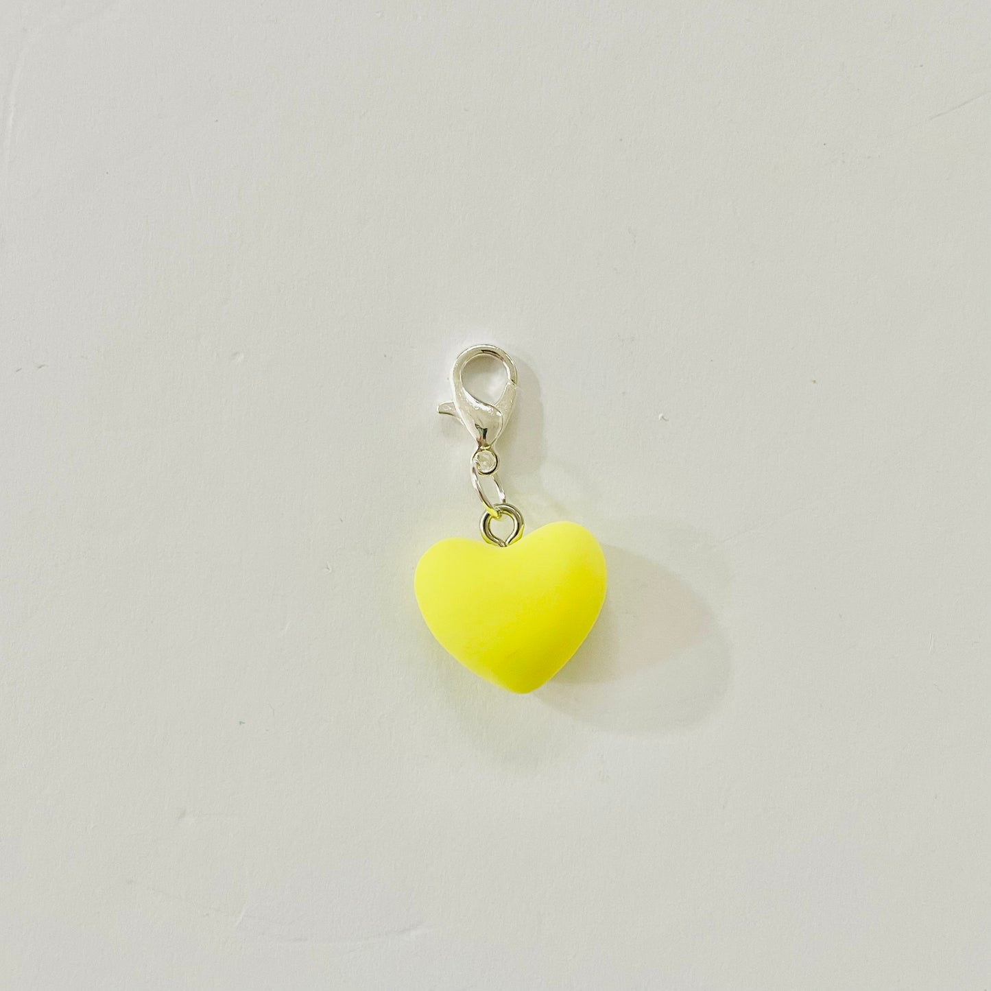 Yellow Heart Zipper Charm