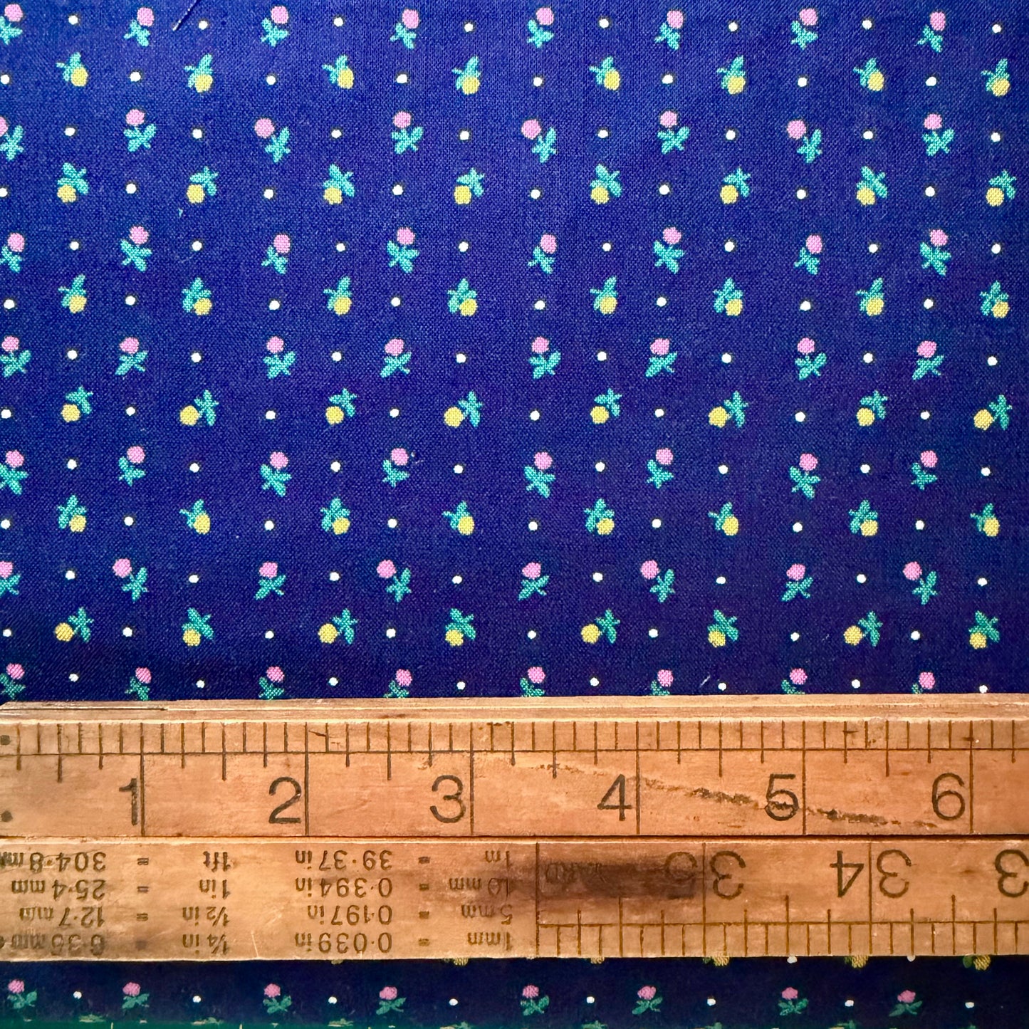Navy Tiny Floral - Japanese Cotton by Handworks