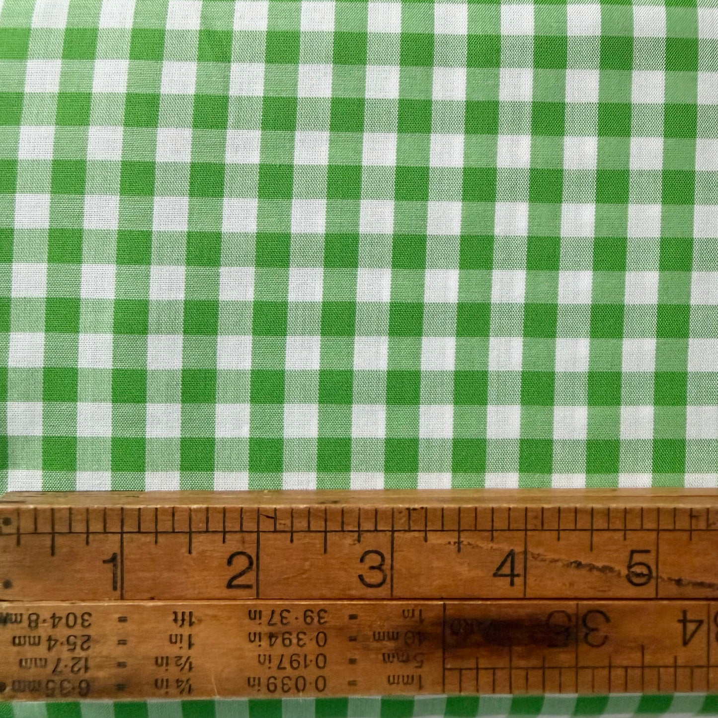Green 1/4” Japanese Gingham