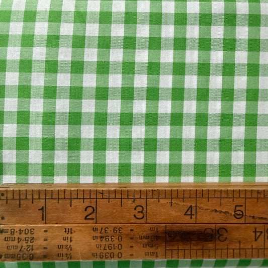 Green 1/4” Japanese Gingham