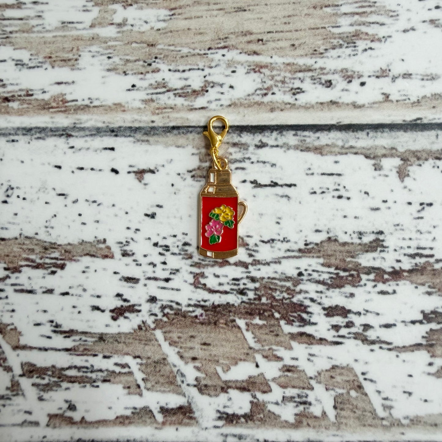 Vintage Thermos Zipper Charm