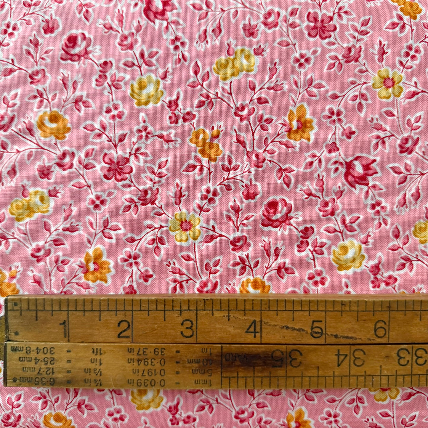 Climbing Rose in Pink by Andover Fabrics