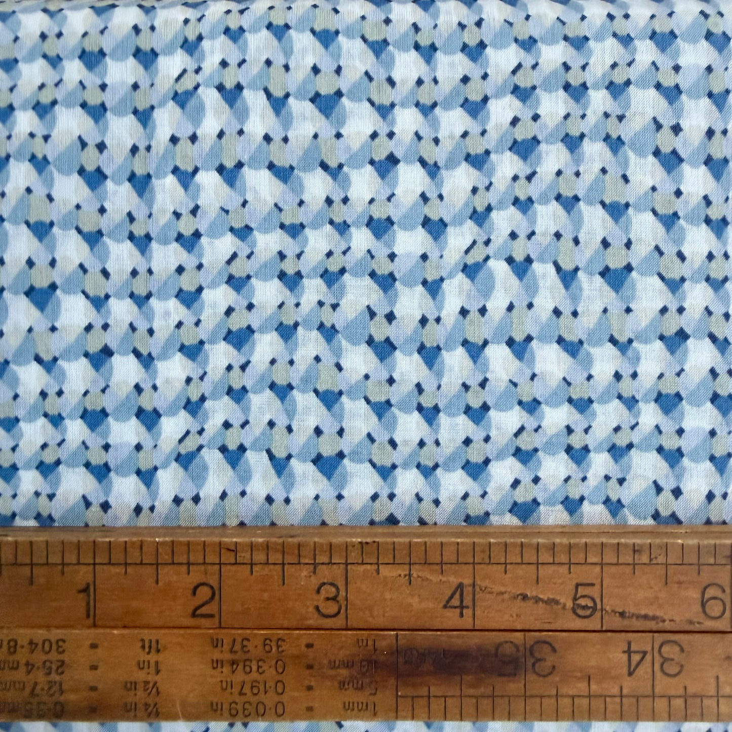 Blue Geometric - Japanese Lawn