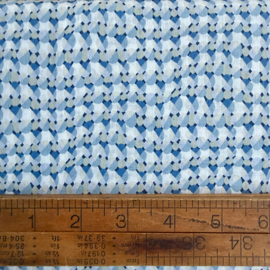 Blue Geometric - Japanese Lawn
