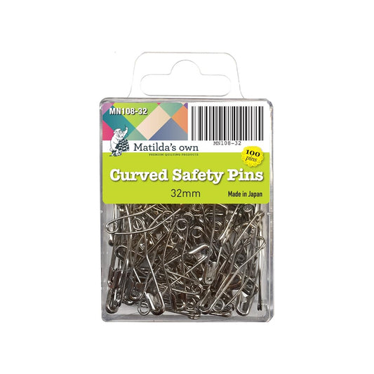 Matilda’s Own Curved Safety Pins x 100 (32mm)