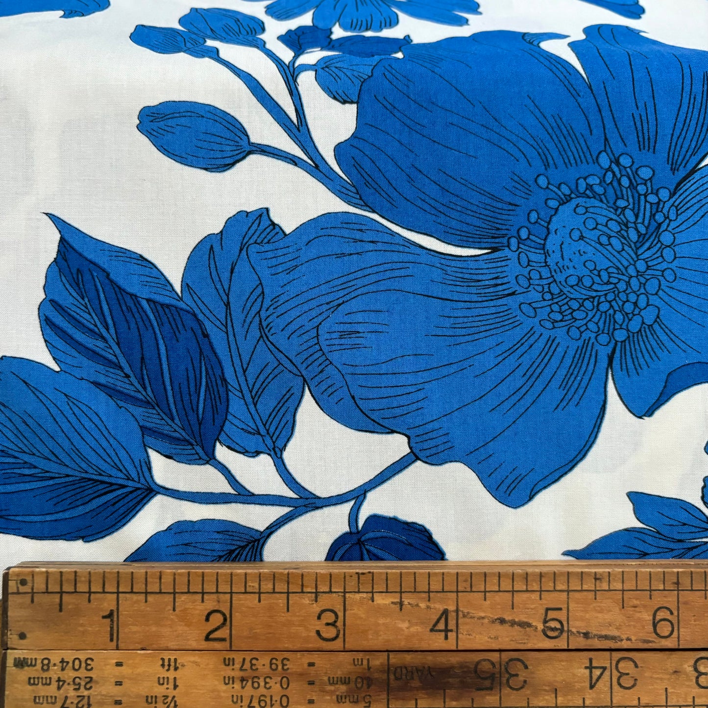 Large Scale Blue Floral by Hokkoh