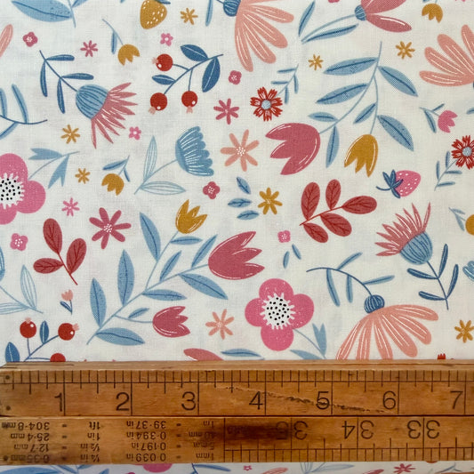 Flowers in Pearl - Blossoms and Blooms by Moda