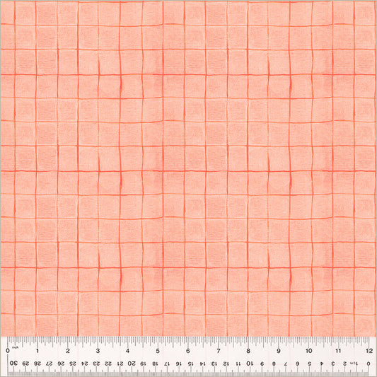 Heather Ross By Hand - Drawn Plaid - Salmon