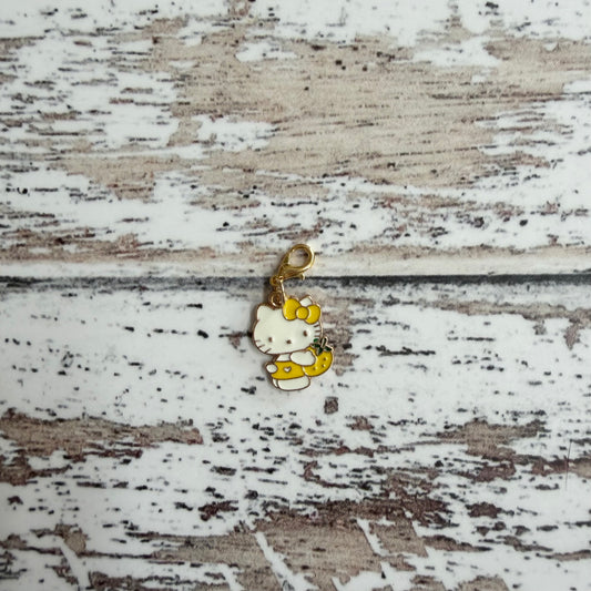 Hello Kitty with Yellow Strawberry Zipper Charm